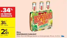 Cora x Carrefour DESPERADOS SUNLIGHT Bière offre
