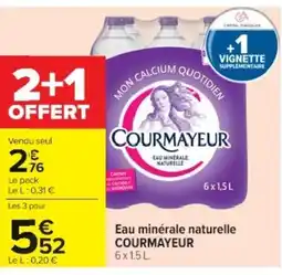 Cora x Carrefour COURMAYEUR Eau minérale naturelle offre