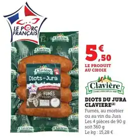 Maximarché Diots du jura claviere offre