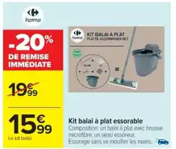 Cora x Carrefour Kit balai à plat essorable offre