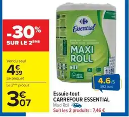 Cora x Carrefour Essuie-tout carrefour essential maxi roll offre