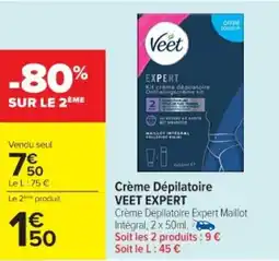 Cora x Carrefour VEET EXPERT Crème Dépilatoire offre