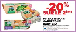 Cora x Carrefour Sur tous les plats carrefour baby bio offre