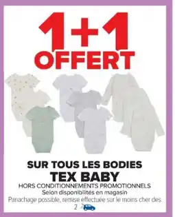 Cora x Carrefour Sur tous les bodies tex baby offre
