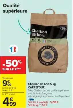 Cora x Carrefour Charbon de bois carrefour offre