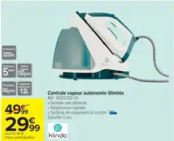 Cora x Carrefour Centrale vapeur autonomie illimtée offre