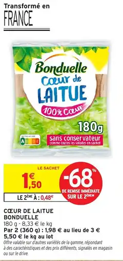 Intermarché Hyper BONDUELLE Cœur de laitue offre