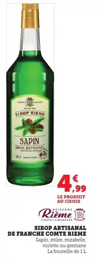 Maximarché Sirop artisanal de franche comte rieme offre