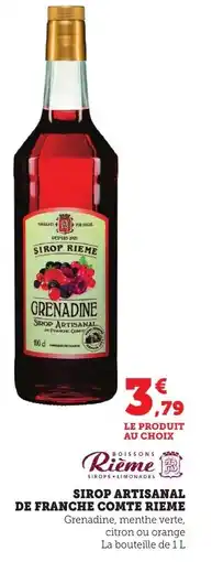Maximarché Sirop artisanal de franche comte rieme offre