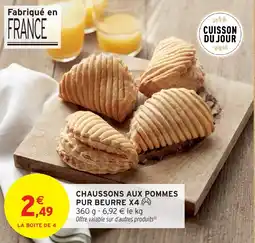 Intermarché Hyper Chaussons aux pommes pur beurre x4 offre