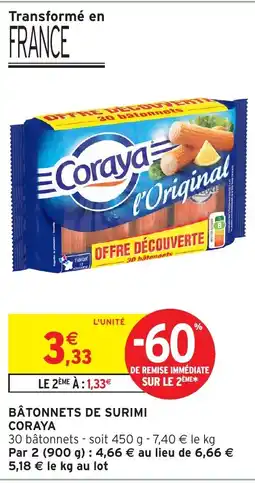 Intermarché Hyper CORAYA Bâtonnets de surimi offre