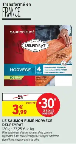 Intermarché Hyper DELPEYRAT Le saumon fumé norvège offre