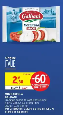 Intermarché Hyper GALBANI Mozzarella offre