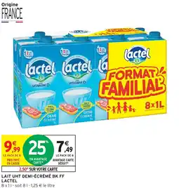 Intermarché Hyper LACTEL Lait uht demi-écrémé bk ff offre