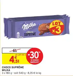 Intermarché Hyper MILKA Choco suprême offre