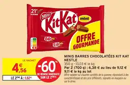 Intermarché Hyper NESTLE Minis barres chocolatées kit kat offre