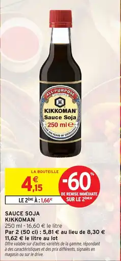 Intermarché Hyper KIKKOMAN Sauce soja offre