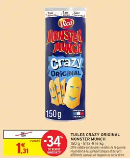 Intermarché Hyper MONSTER MUNCH Tuiles crazy original offre