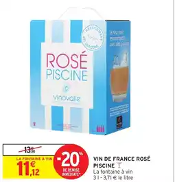 Intermarché Hyper Vin de france rosé piscine offre