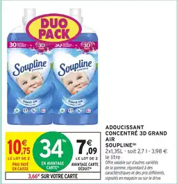 Intermarché Hyper SOUPLINE Adoucissant concentré 3d grand air offre