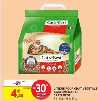 Intermarché Hyper CAT'S BEST Litière pour chat végétale agglomérante offre