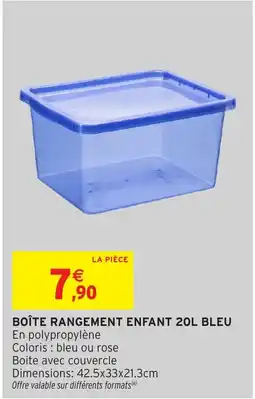 Intermarché Hyper Boîte rangement enfant bleu offre