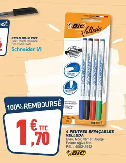 Bureau Vallée BIC 4 feutres effacables velleda offre