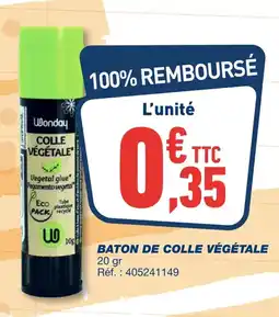 Bureau Vallée Baton de colle végétale offre