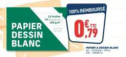 Bureau Vallée Papier à dessin blanc offre