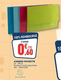 Bureau Vallée Chemise pochette offre