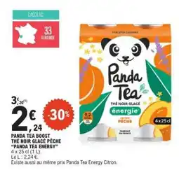 E.Leclerc PANDA TEA BOOST THÉ NOIR GLACÉ PÊCHE “PANDA TEA ENERGY” offre