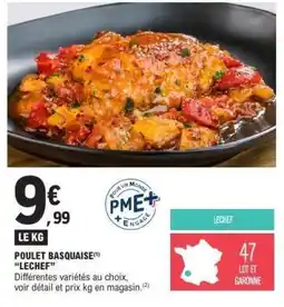 E.Leclerc POULET BASQUAISE LECHEF offre