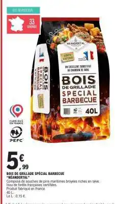 E.Leclerc BOIS DE GRILLADE SPÉCIAL BARBECUE offre