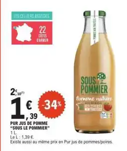 E.Leclerc Pur Jus De Pomme Sous Le Pommier offre
