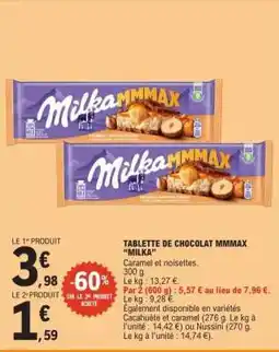E.Leclerc TABLETTE DE CHOCOLAT MMMAX “MILKA” offre