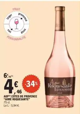 E.Leclerc AOP CÔTES DE PROVENCE “AIMÉ ROQUESANTE” offre