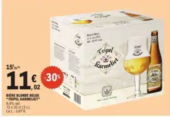 E.Leclerc BIÈRE BLONDE BELGE 'TRIPEL KARMELIET' offre