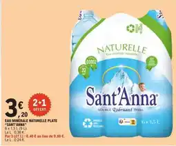 E.Leclerc Eau Minérale Naturelle Plate 'Sant'Anna' offre