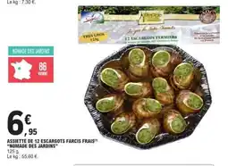 E.Leclerc ASSIETTE DE 12 ESCARGOTS FARCIS FRAIS NOMADE DES JARDINS offre