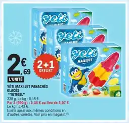 E.Leclerc YÉTI MAXI JET PANACHÉS GLACÉS “YETIGEL” offre