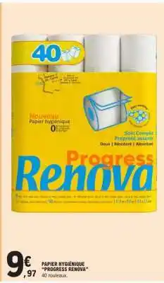 E.Leclerc PAPIER HYGIÉNIQUE 'PROGRESS RENOVA' offre