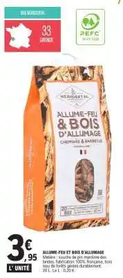 E.Leclerc ALLUME FEU ET BOIS D'ALLUMAGE offre
