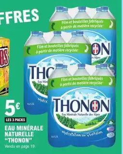E.Leclerc Eau Minérale Naturelle Thonon offre