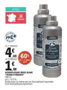 E.Leclerc Assouplissant Musc Blanc 'Tesori d'Oriente' offre
