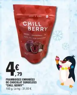 E.Leclerc FRAMBOISES ENROBÉES DE CHOCOLAT SURGELÉES CHILL BERRY offre