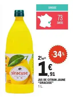 E.Leclerc Jus De Citron Jaune Siracuse offre