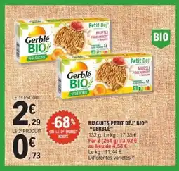 E.Leclerc Biscuits Petit Déj' Bio Gerblé offre