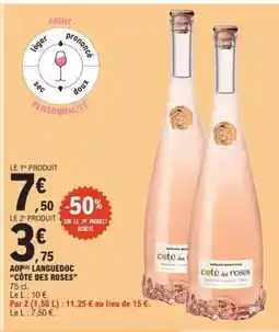 E.Leclerc AOP(2) Languedoc 'Côte des Roses' offre