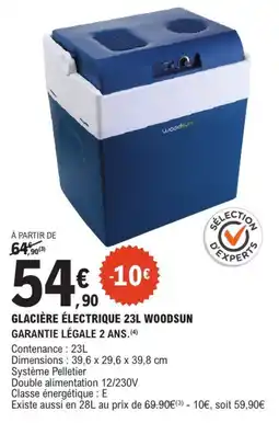 E.Leclerc Glaciere electrique woodsun offre