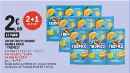 E.Leclerc Jus de fruits orange ananas brick 'Tropico' offre